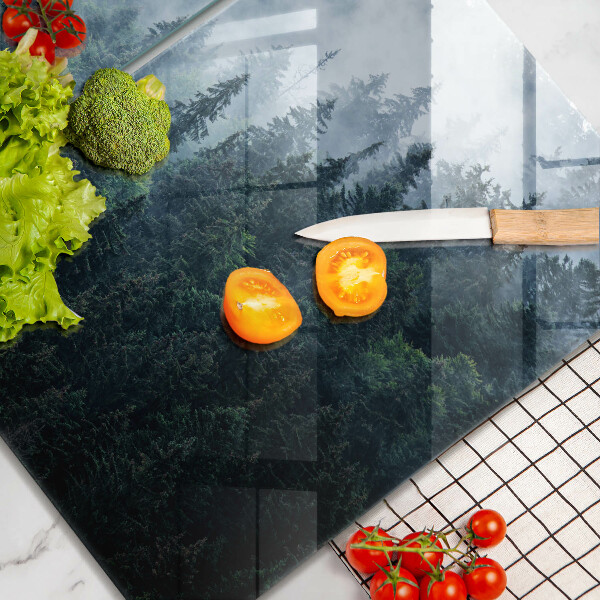 Kitchen worktop protector Forest of trees and fog