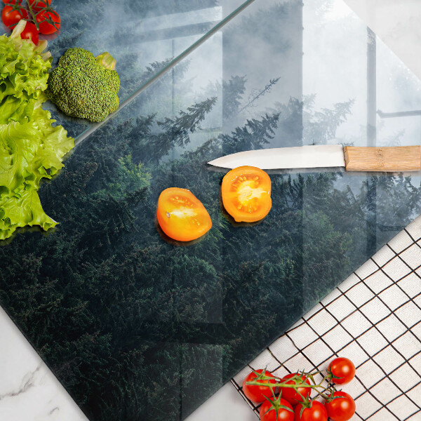 Kitchen worktop protector Forest of trees and fog