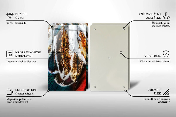 Kitchen worktop saver Boho bird feathers