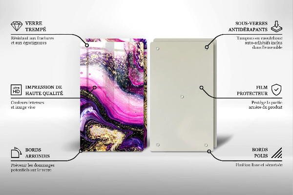 Worktop protector Abstraction design gold