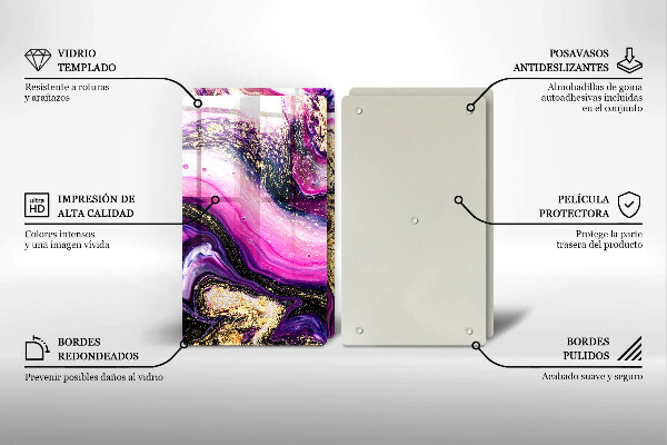 Worktop protector Abstraction design gold