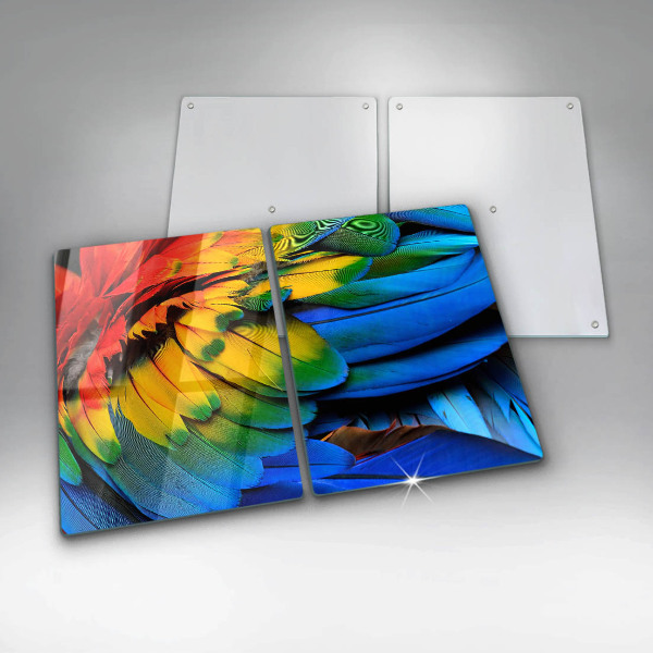 Kitchen worktop protector Colorful parrots
