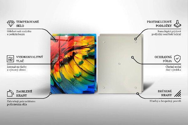 Kitchen worktop protector Colorful parrots