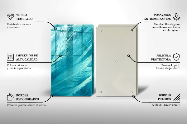 Kitchen worktop protector Delicate feathers