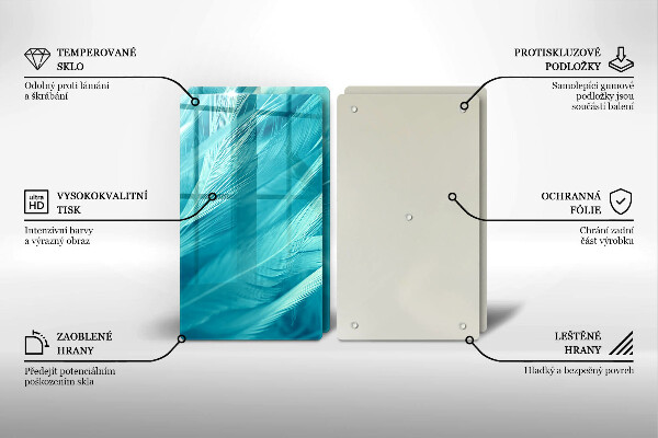 Kitchen worktop protector Delicate feathers