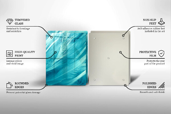 Kitchen worktop protector Delicate feathers