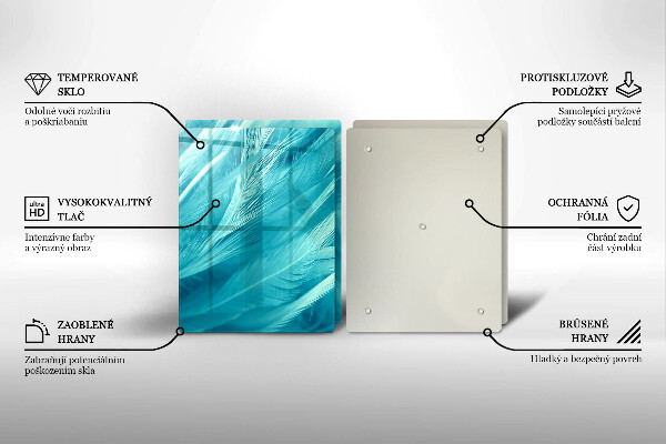 Kitchen worktop protector Delicate feathers