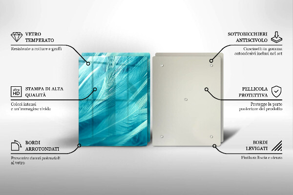 Kitchen worktop protector Delicate feathers