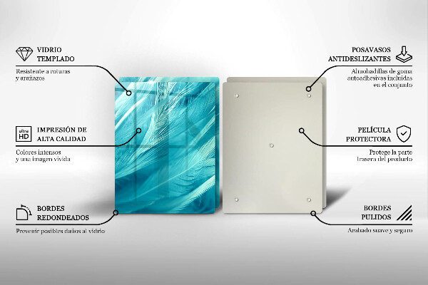 Kitchen worktop protector Delicate feathers