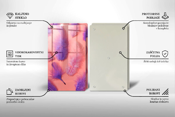 Kitchen worktop protector Fluffy feathers