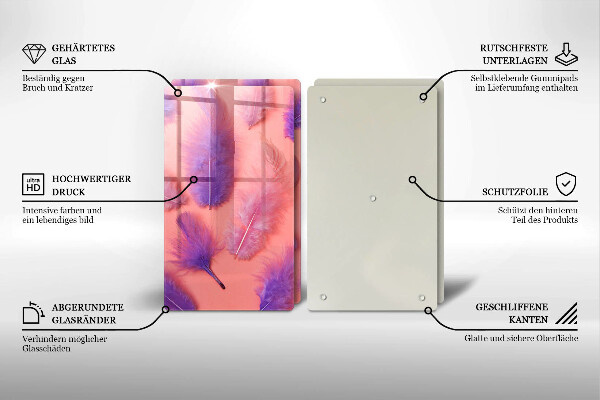 Kitchen worktop protector Fluffy feathers