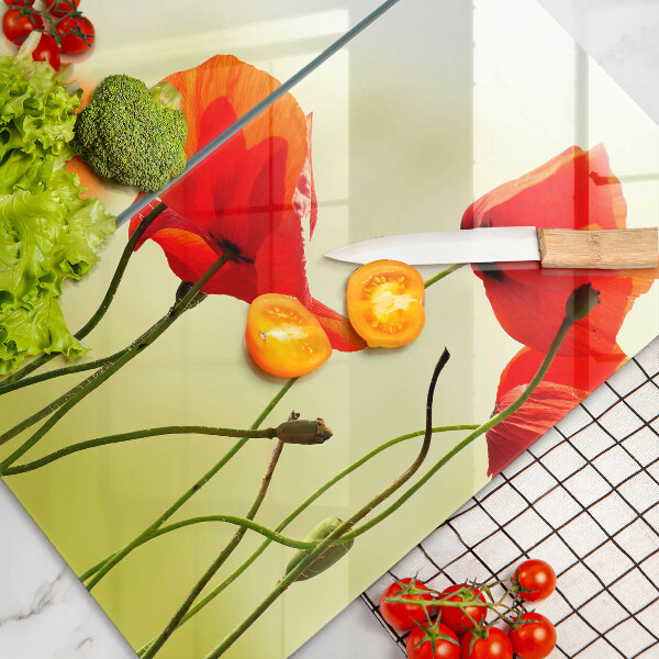 Kitchen worktop saver Red flowers