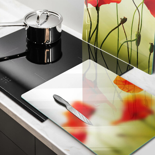 Kitchen worktop saver Red flowers