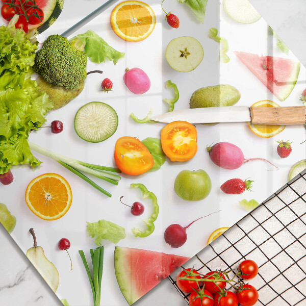 Kitchen worktop saver Fruit and vegetables pattern