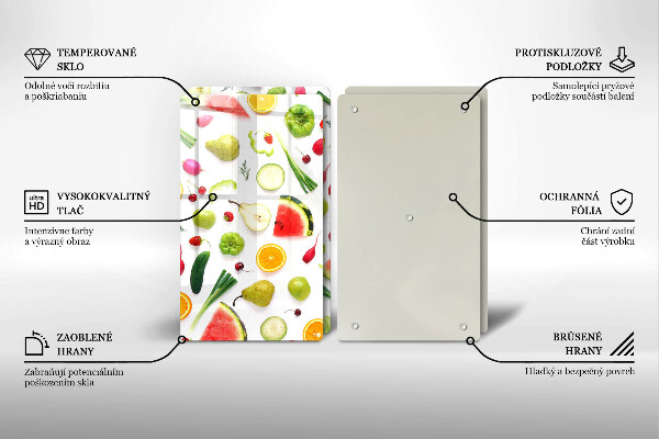 Kitchen worktop saver Fruit and vegetables pattern