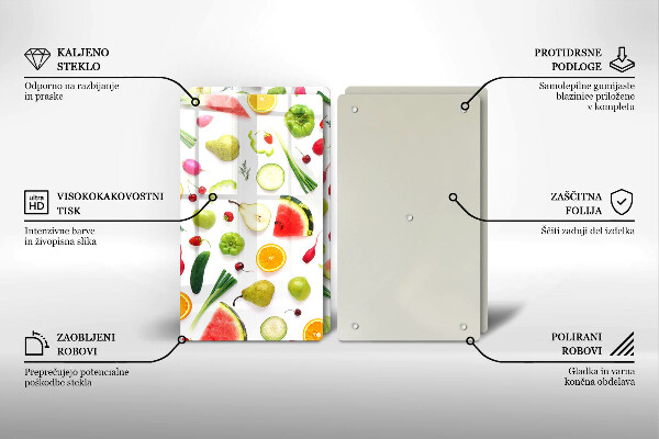 Kitchen worktop saver Fruit and vegetables pattern