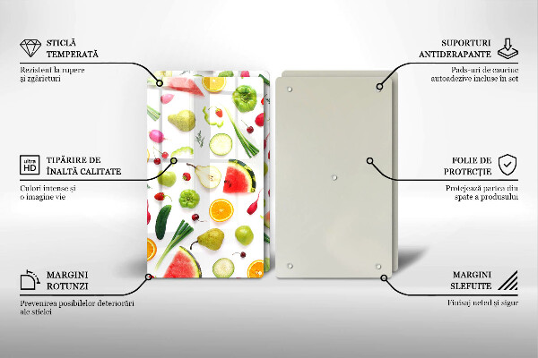 Kitchen worktop saver Fruit and vegetables pattern