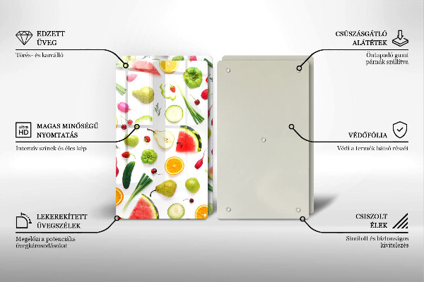 Kitchen worktop saver Fruit and vegetables pattern