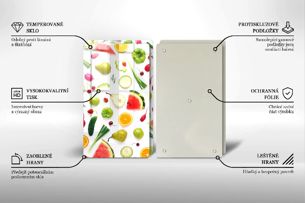 Kitchen worktop saver Fruit and vegetables pattern