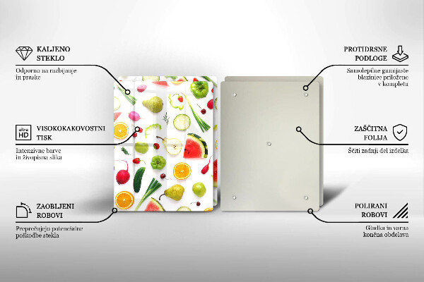 Kitchen worktop saver Fruit and vegetables pattern