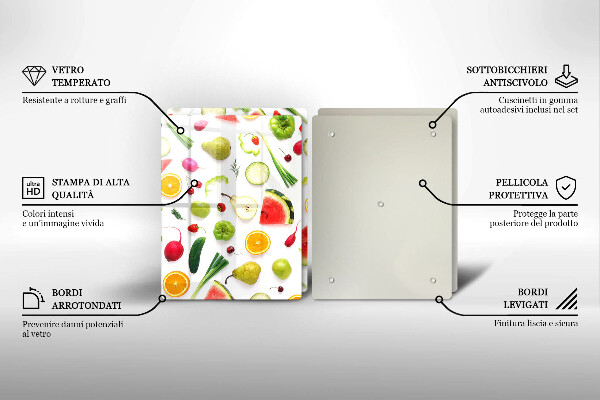 Kitchen worktop saver Fruit and vegetables pattern