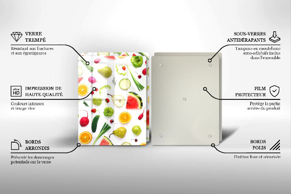 Kitchen worktop saver Fruit and vegetables pattern