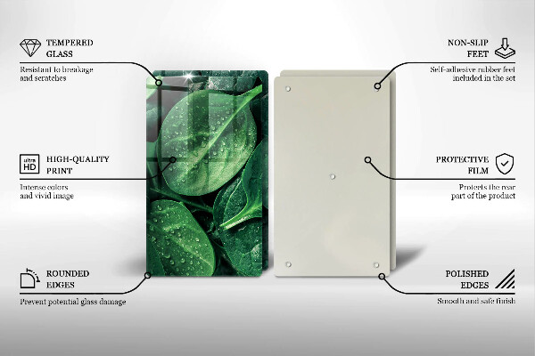 Kitchen worktop saver Basil leaves