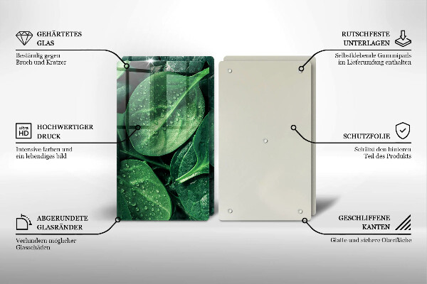 Kitchen worktop saver Basil leaves