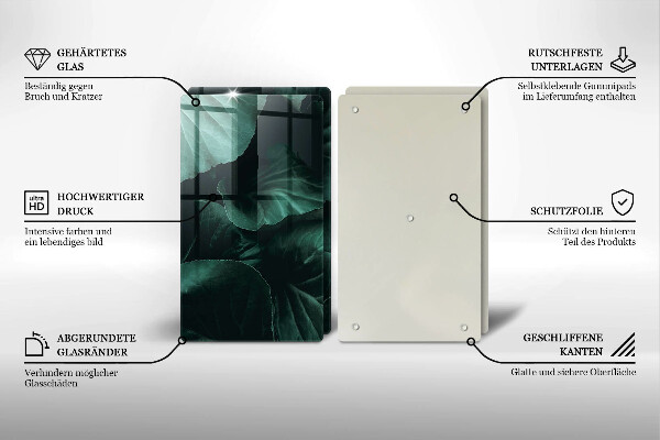 Kitchen worktop saver Wild dark leaves