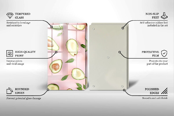 Kitchen worktop saver Avocado pattern