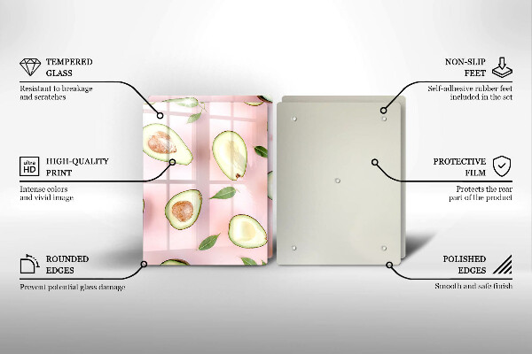 Kitchen worktop saver Avocado pattern