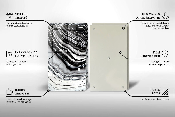 Kitchen worktop protector Ink abstraction