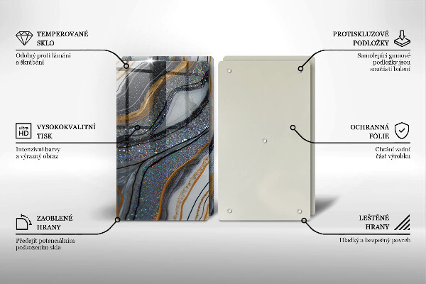 Kitchen worktop protector Rock with gold