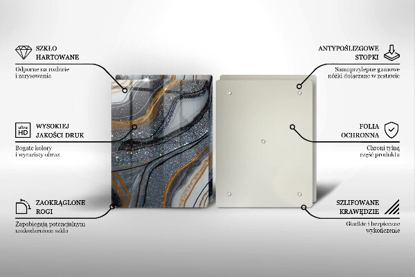 Kitchen worktop protector Rock with gold