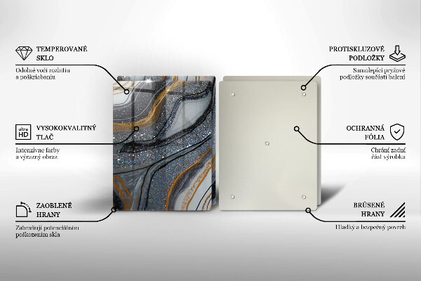 Kitchen worktop protector Rock with gold