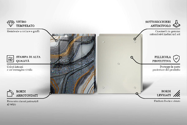 Kitchen worktop protector Rock with gold