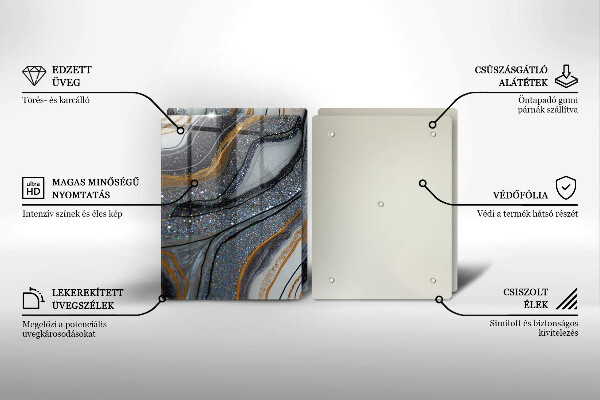 Kitchen worktop protector Rock with gold