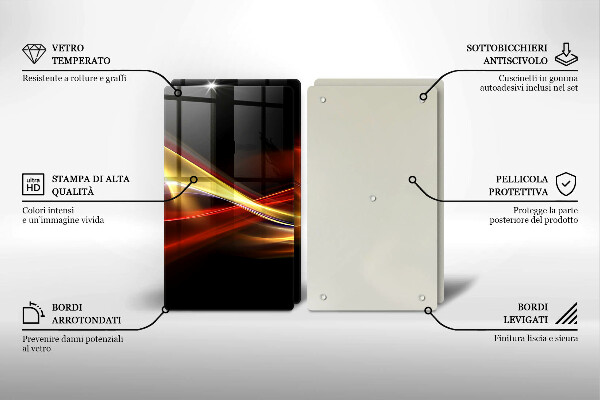 Kitchen worktop saver Abstraction of smoke and light