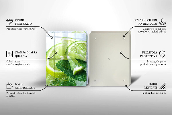 Kitchen worktop saver Lime mint and ice