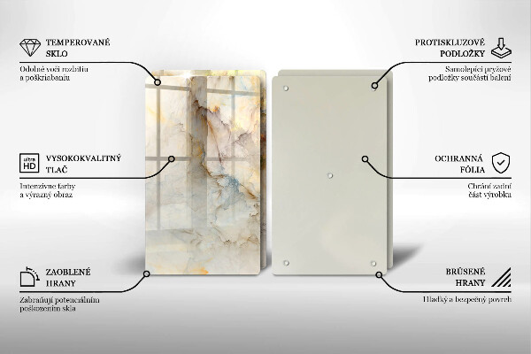 Worktop protector Marble texture with gold