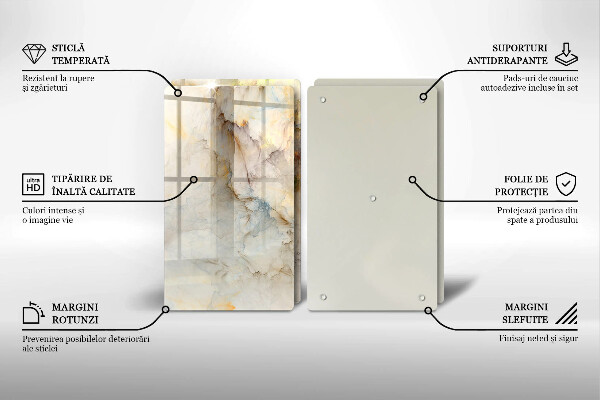 Worktop protector Marble texture with gold