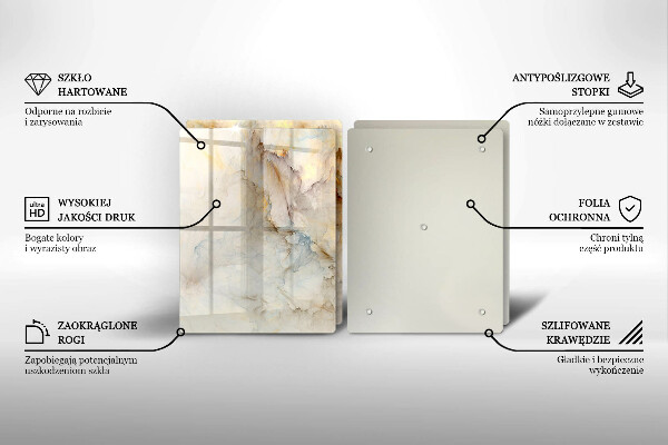 Worktop protector Marble texture with gold