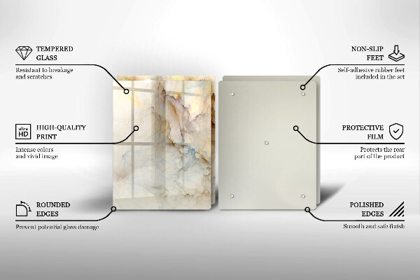 Worktop protector Marble texture with gold