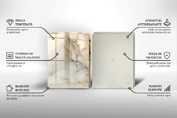 Worktop protector Marble texture with gold