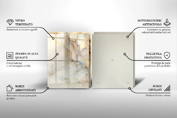 Worktop protector Marble texture with gold