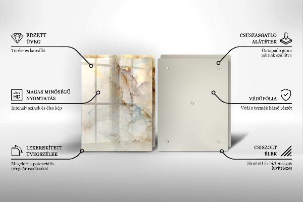 Worktop protector Marble texture with gold