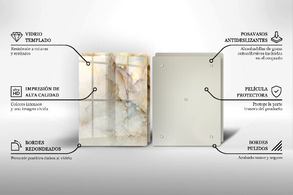 Worktop protector Marble texture with gold