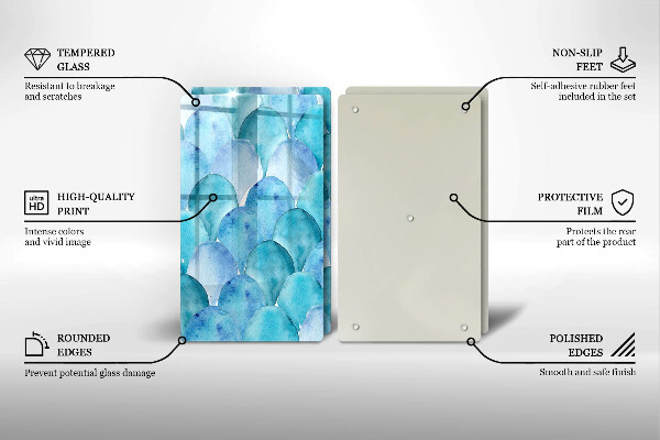 Worktop protector Watercolor scales