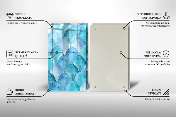 Worktop protector Watercolor scales