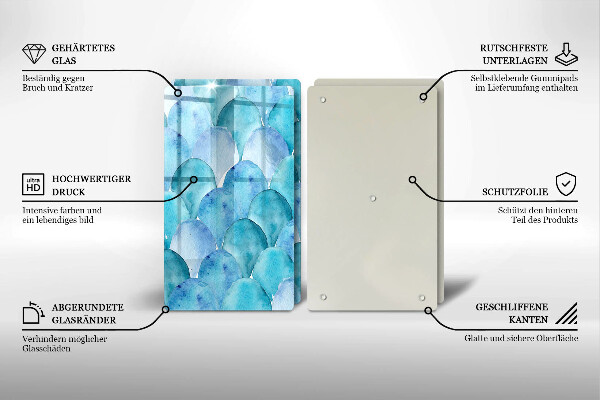 Worktop protector Watercolor scales